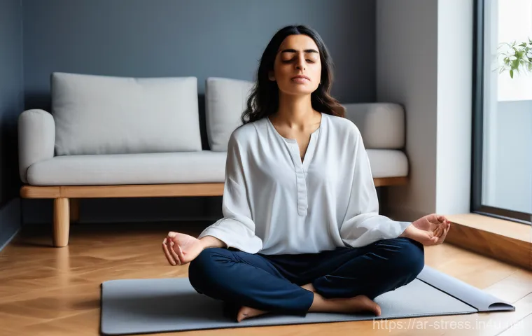 스트레스 해소법 명상법 - **From Chaos to Calm: An Arab Woman's Transformation through Meditation**
    An intricately detaile...